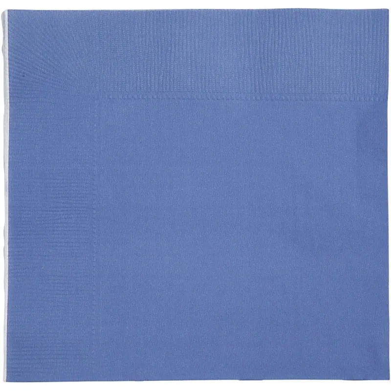 Servietten, weißer Rückseite, Größe 33x33 cm, Hellblau, 20 Stk/ 1 Pck