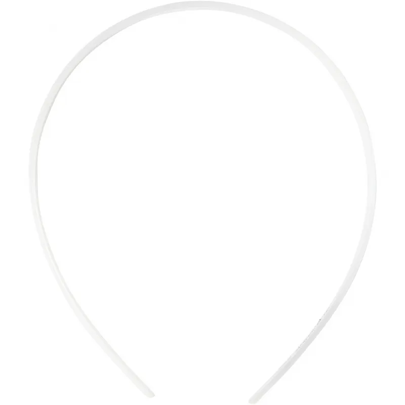 Haarreifen, B 8 mm, Weiß, 5 Stk/ 1 Pck
