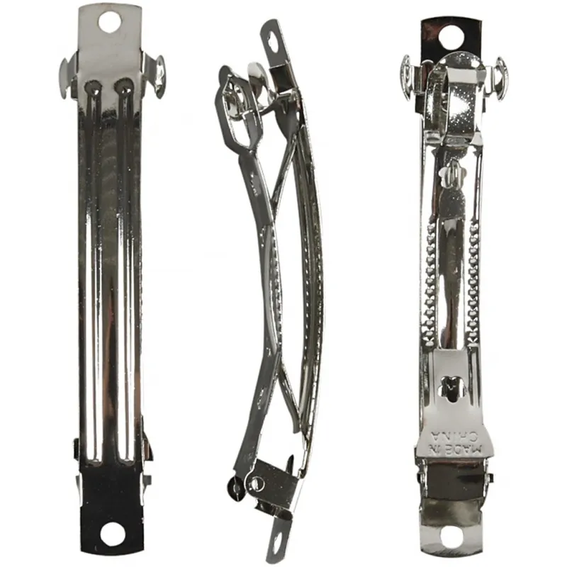 Haarspange, L 8 cm, B 8 mm, Versilbert, 30 Stk/ 1 Pck