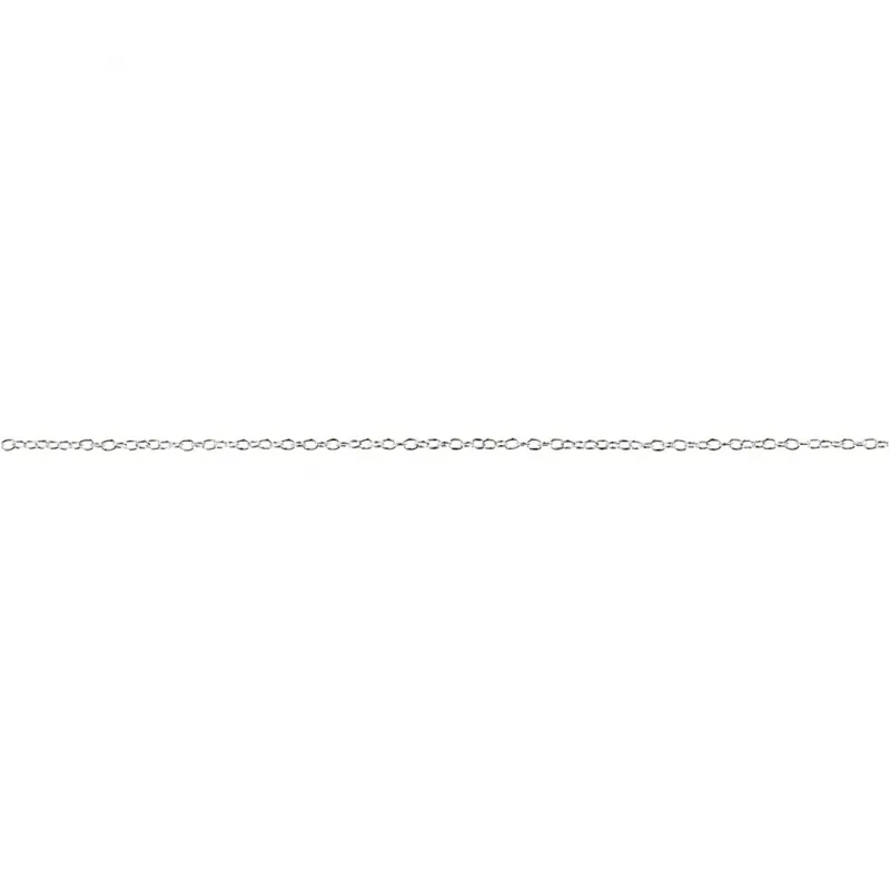 Schmuckkette, B 2 mm, Versilbert, 2 m/ 1 Stk