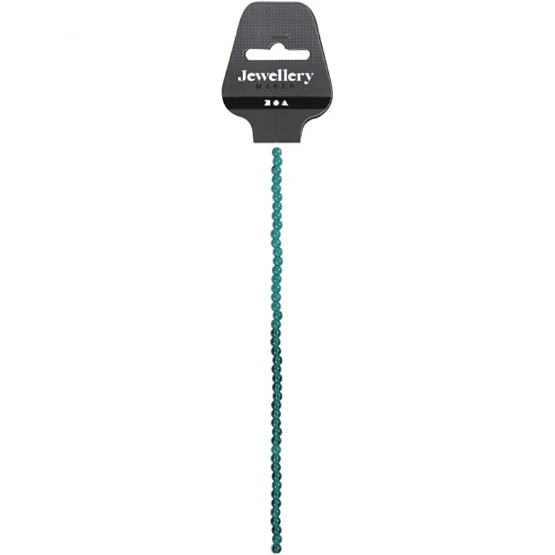 Glasperlen, D 4 mm, Lochgröße 1 mm, Grün, 45 Stk/ 1 Pck