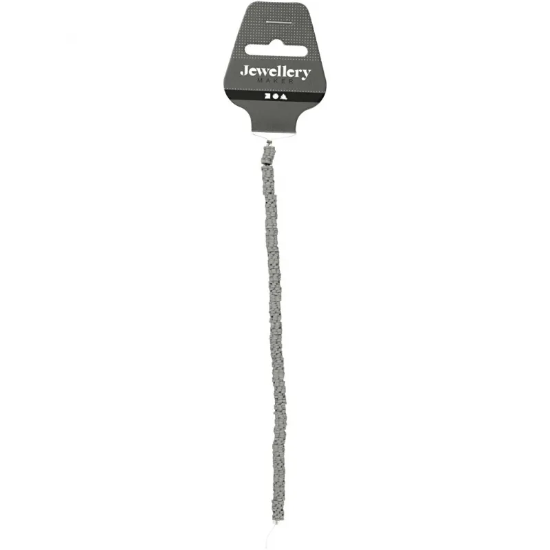 Tonperlen, D 5-6 mm, Lochgröße 2 mm, Grau, 145 Stk/ 1 Pck