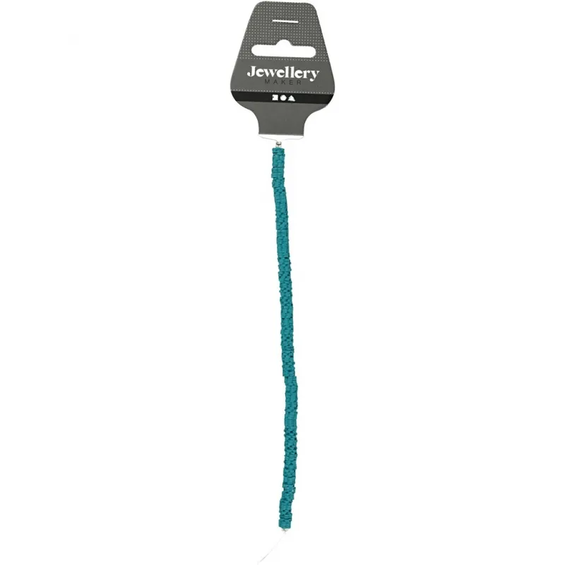 Tonperlen, D 5-6 mm, Lochgröße 2 mm, Türkis, 145 Stk/ 1 Pck