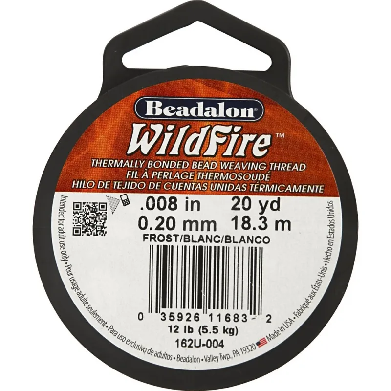 Schmuckfaden, Dicke 0,2 mm, Weiß, 18.30 m/ 1 Rolle