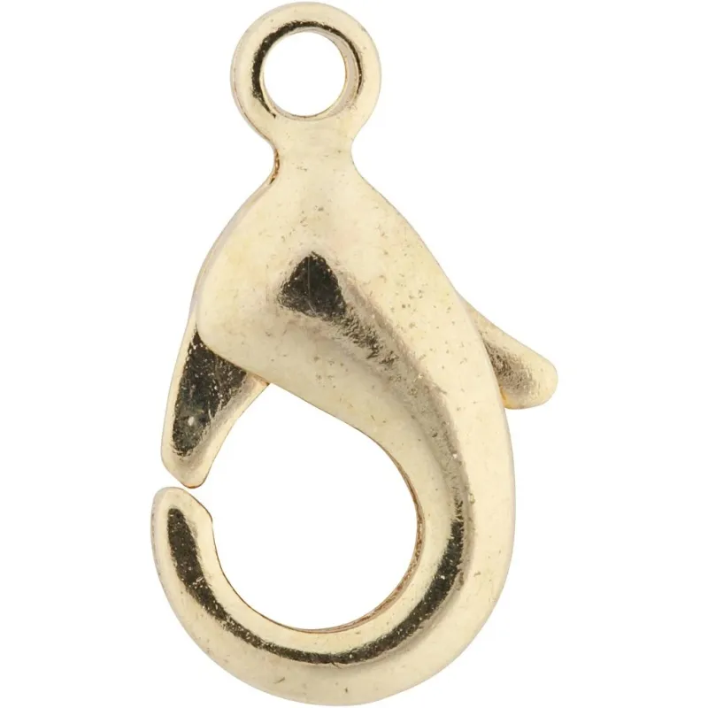Karabinerhaken, L 10,1 mm, goldfarben, 100 Stk/ 1 Pck