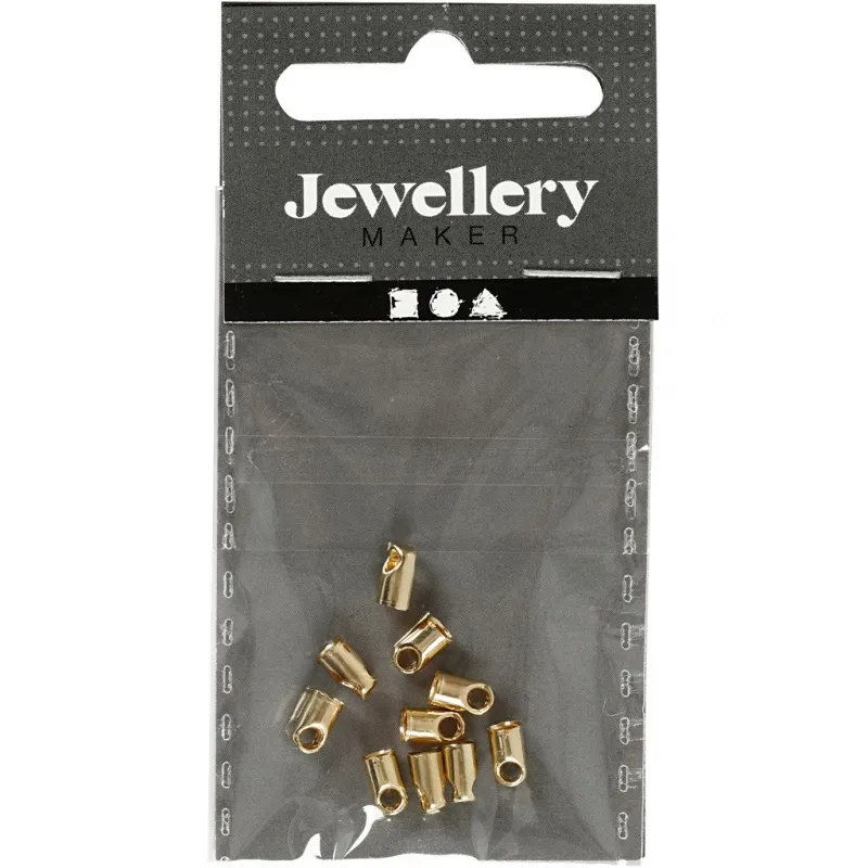 Endkappe, goldfarben, 10 Stk/ 1 Pck