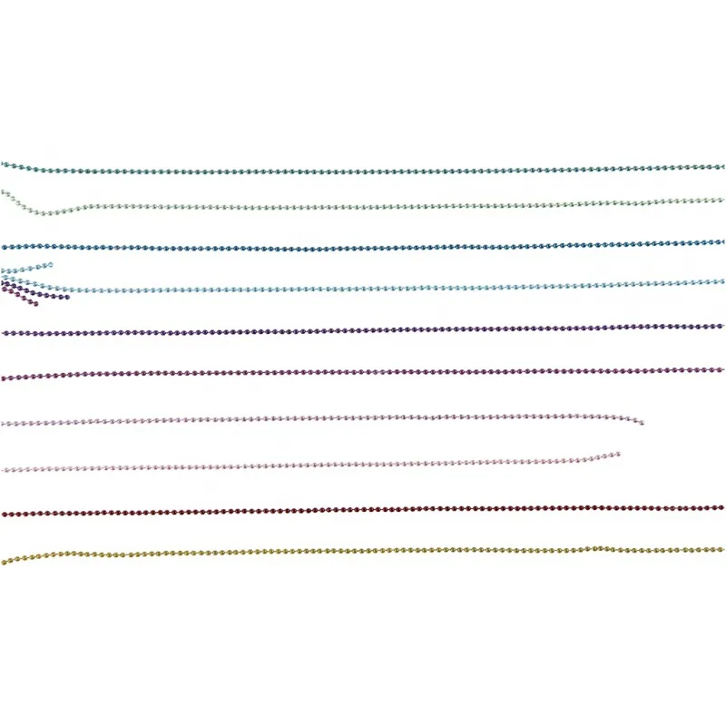 Farbige Perlenkette, D 1,5 mm, Sortierte Farben, 10x80 cm/ 1 Pck