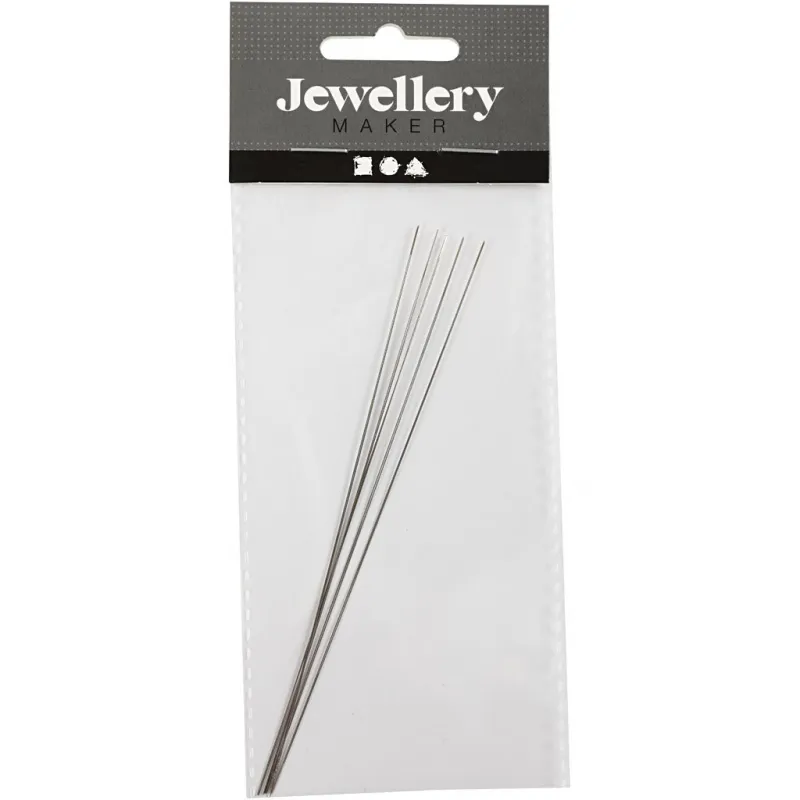 Perlennadel, L 12 cm, Dicke 0,25 mm, 5 Stk/ 1 Pck
