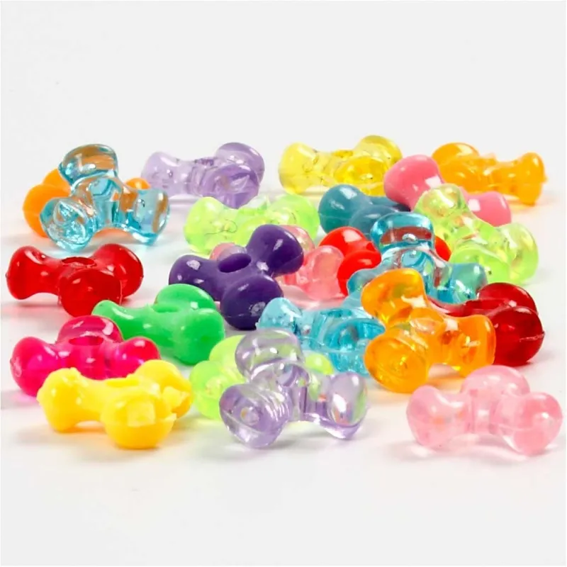Kunststoffperlen-Mix, D 10 mm, Lochgröße 2 mm, ca. 2800 Stk, Sortierte Farben, 385 g, 700 ml/ 1 Dose