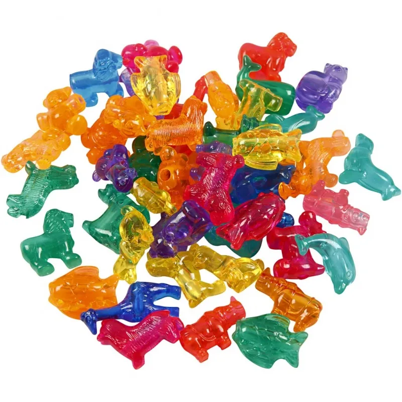 Geformte Kunststoffperlen, Größe 25 mm, Lochgröße 4 mm, ca. 220 Stk, Sortierte Farben, 700 ml/ 1 Dose