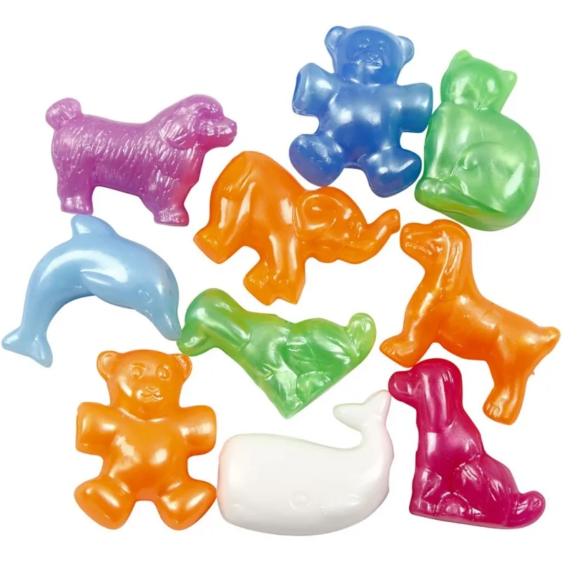 Geformte Kunststoffperlen, Größe 25 mm, Lochgröße 4 mm, ca. 220 Stk, Sortierte Farben, 700 ml/ 1 Dose