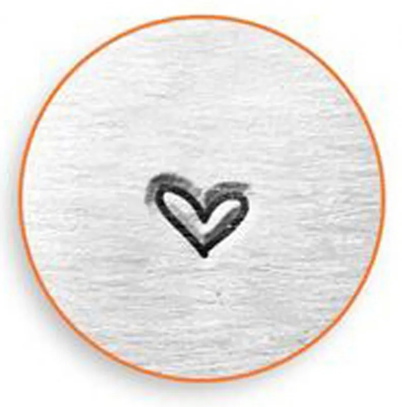 Prägestempel, Herz, L 65 mm, Größe 3 mm, 1 Stk