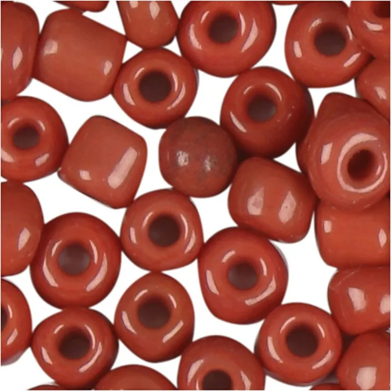 Rocailles-Perlen, D 3 mm, Größe 8/0, Lochgröße 0,6-1,0 mm, Dunkelrot, 500 g/ 1 Pck