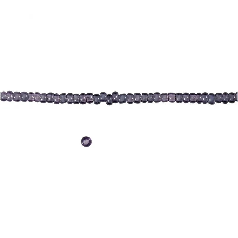 Rocailles-Perlen, D 1,7 mm, Größe 15/0, Lochgröße 0,5-0,8 mm, Flieder, 25 g/ 1 Pck