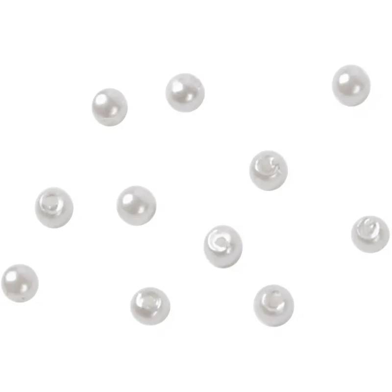 Schmuckperlen, D 3 mm, Lochgröße 0,7 mm, Perlmutt, 150 Stk/ 1 Pck
