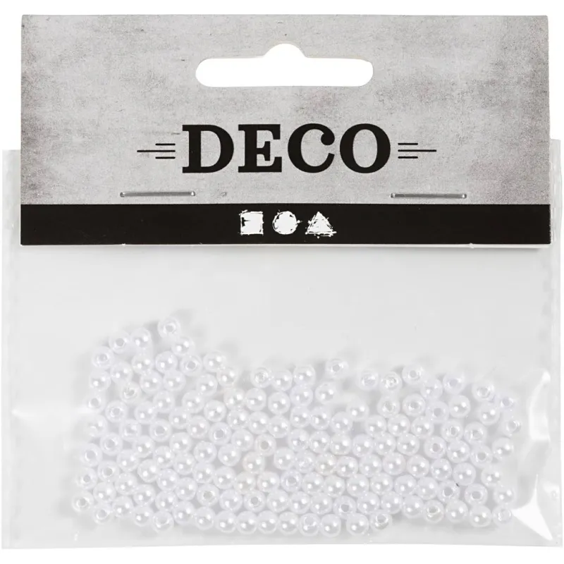 Schmuckperlen, D 4 mm, Lochgröße 0,7 mm, Perlmutt, 150 Stk/ 1 Pck