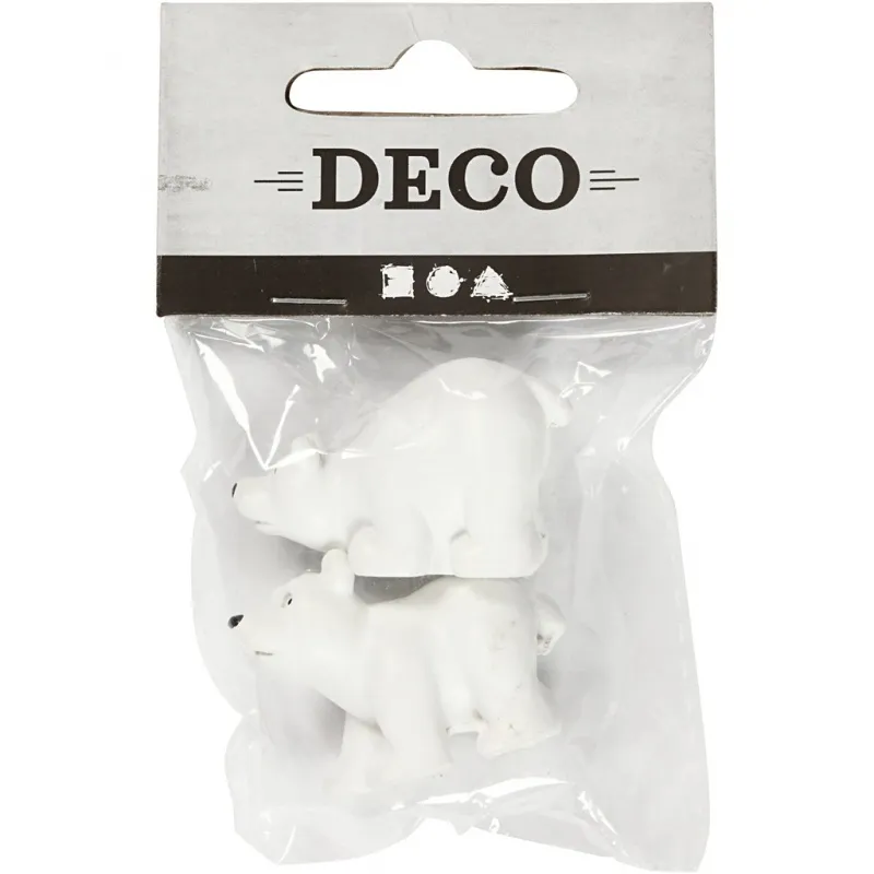 Miniatur-Figuren, H 30 mm, L 45 mm, Weiß, 2 Stk/ 1 Pck