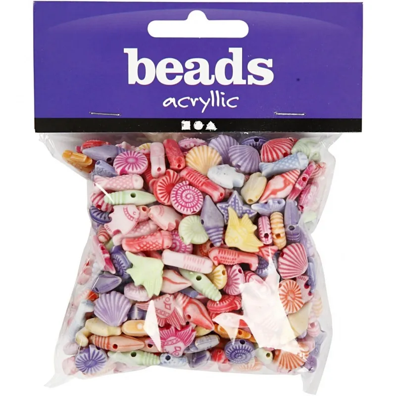 Pastell-Mix, Größe 9-12 mm, Lochgröße 1,2 mm, ca. 380 Stk, 110 g, 175 ml/ 1 Pck