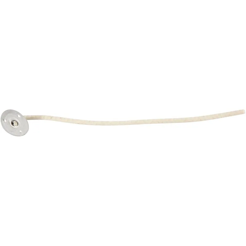 Dochte für Kerzen in Gefäßen, Geeignet für Behälter mit 20–65 mm Durchmesser, L 110 mm, Dicke 2 mm, 10 Stk/ 1 Pck