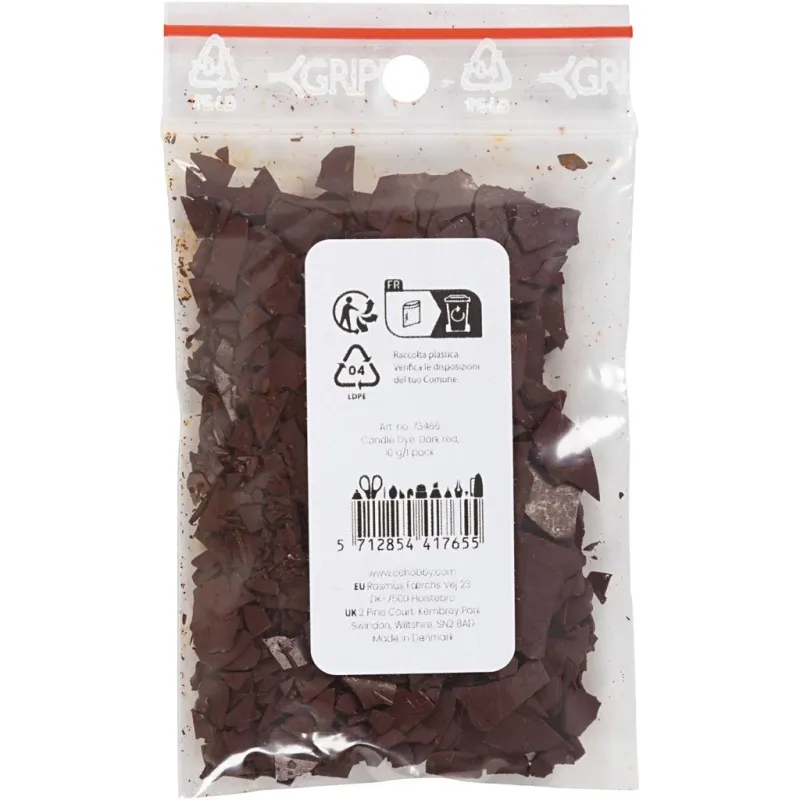 Kerzenfarbe, Dunkelrot, 10 g/ 1 Pck