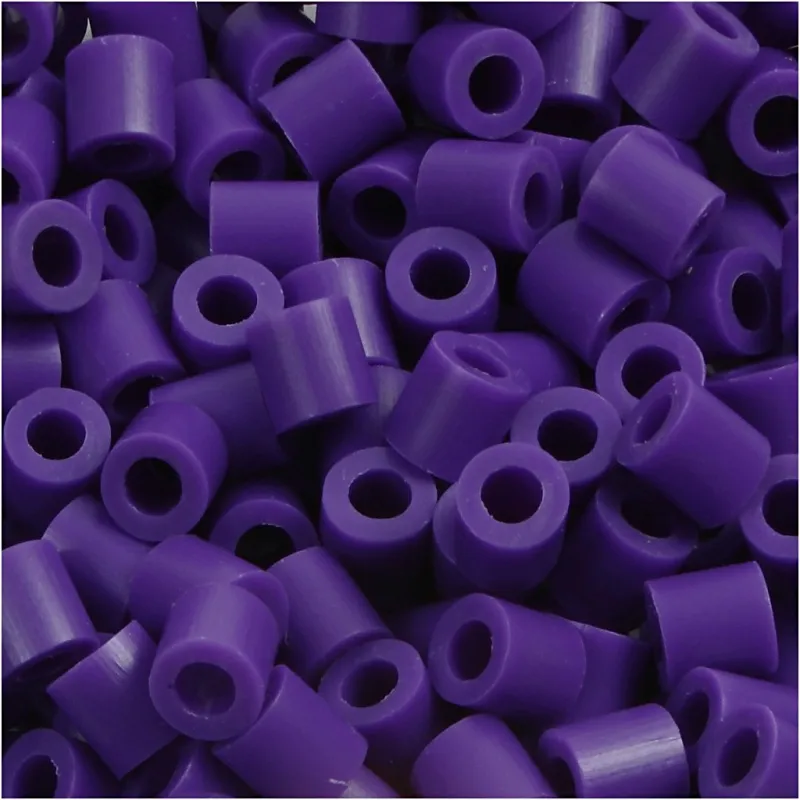 Bügelperlen, Größe 5x5 mm, Lochgröße 2,5 mm, medium, Dunkellila (32234), 1100 Stk/ 1 Pck