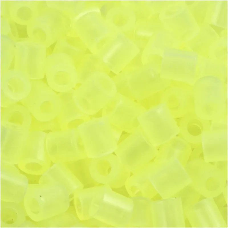 Bügelperlen, Größe 5x5 mm, Lochgröße 2,5 mm, medium, Neongelb (32223), 6000 Stk/ 1 Pck