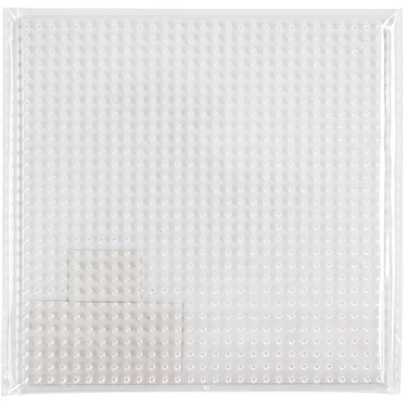 Steckplatte, Größe 14,5x14,5 cm, medium, Transparent, 1 Stk