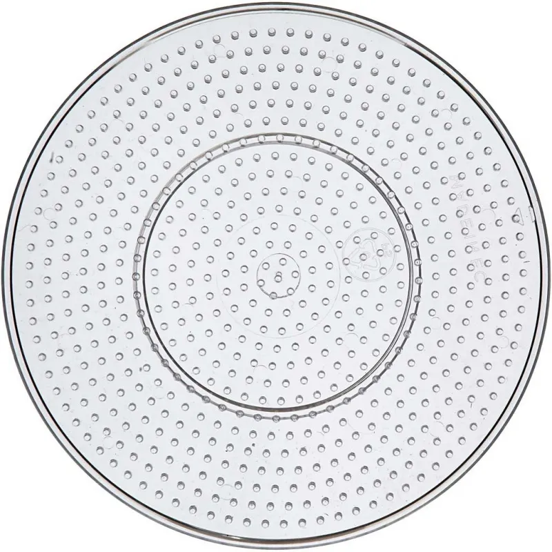 Steckplatte, Großer Kreis, D 15 cm, medium, Transparent, 10 Stk/ 1 Pck
