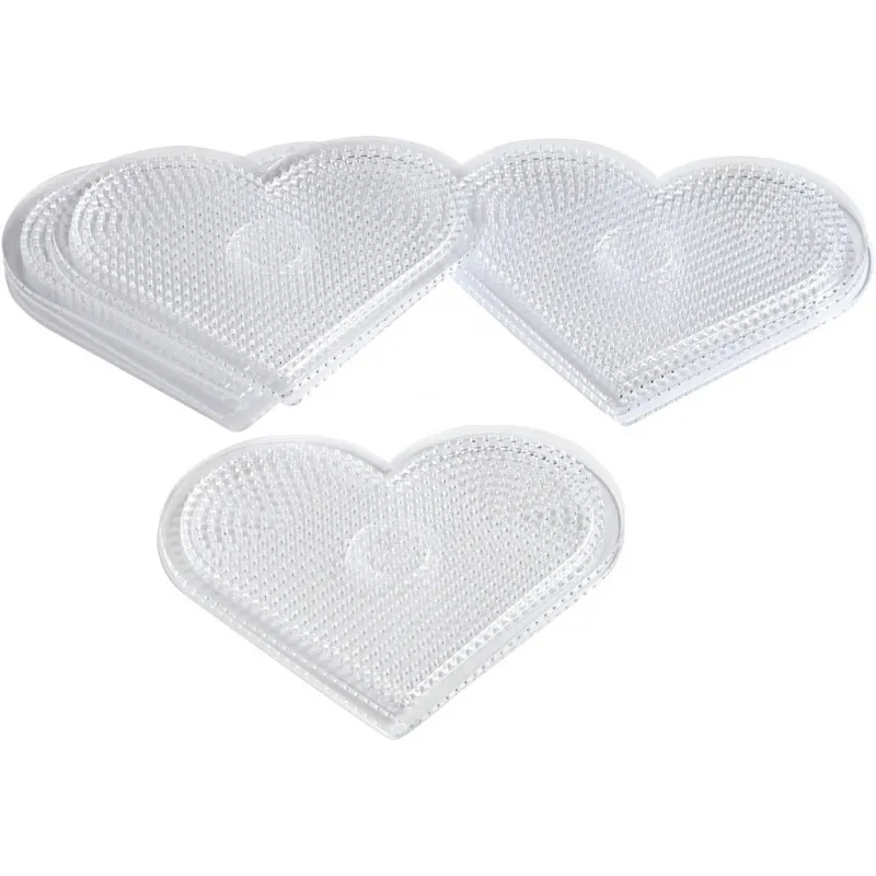 Steckplatte, Herz, Größe 15 cm, medium, Transparent, 10 Stk/ 1 Pck