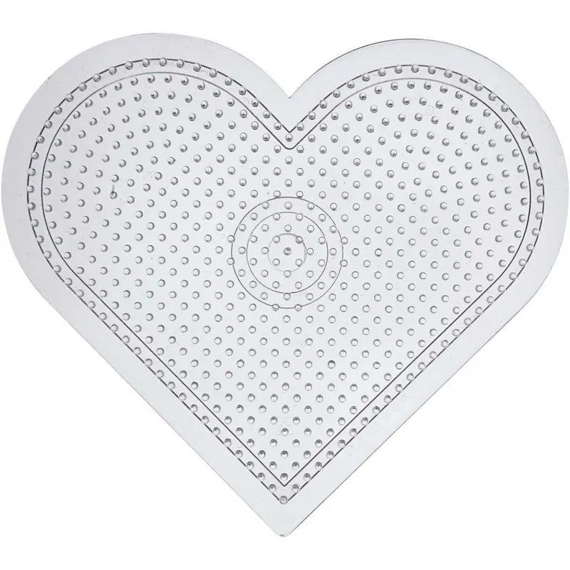 Steckplatte, Herz, Größe 15 cm, medium, Transparent, 10 Stk/ 1 Pck