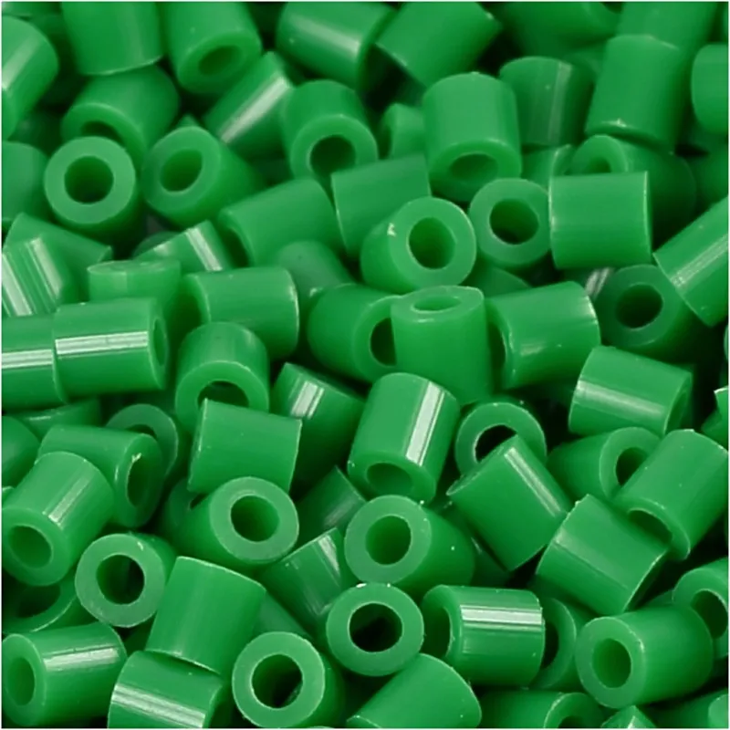 Fotoperlen, Größe 5x5 mm, Lochgröße 2,5 mm, medium, Grün (16), 1100 Stk/ 1 Pck