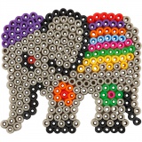 Steckplatte, Ente, Elefant, Giraffe, Bär, Pferd und Fisch, Größe 10x11-13x16,5 cm, medium, 6 Stk/ 1 Pck