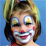 Eulenspiegel Gesichtsschminke - Motivset, Clown, Sortierte Farben, 1 Set