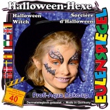 Eulenspiegel Gesichtsschminke - Motivset, Halloween-Hexe, Sortierte Farben, 1 Set