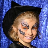 Eulenspiegel Gesichtsschminke - Motivset, Halloween-Hexe, Sortierte Farben, 1 Set