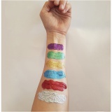 Glitter-Gel, Sortierte Farben, 6x18 ml/ 1 Pck