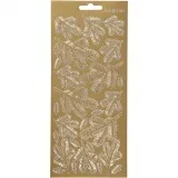 Sticker, Zweige, Blatt 10x23 cm, Gold, 1 Bl.