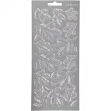 Sticker, Zweige, Blatt 10x23 cm, Silber, 1 Bl.