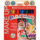 Playcolor Make up, Metallic, Sortierte Farben, 6x5 g/ 1 Pck