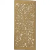 Sticker, Blätter, Blatt 10x23 cm, Gold, 1 Bl.