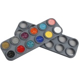 Grimas Gesichtsschminke auf Farbpalette, Sortierte Farben, 12x2.50 ml/ 1 Stk