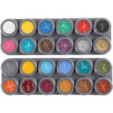 Grimas Gesichtsschminke auf Farbpalette, Sortierte Farben, 24x2.50 ml/ 1 Stk