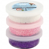 Foam Clay® , Glitter,Metallic, Pink, Flieder, Weiß, 3x14 g/ 1 Pck