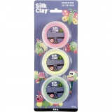 Silk Clay®, Hellgrün, Neonpink, Neongelb, 3x14 g/ 1 Pck