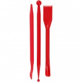 Modellierstäbchen, L 14,5 cm, Rot, 3 Stk/ 1 Pck