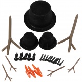 Schneemann-Teile, Größe 2,3-7 cm, 3 Set/ 1 Pck