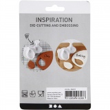 Ausstecher mit Stempelgriff, Stern, D 2,1+2,3+2,6 cm, Weiß, 3 Stk/ 1 Pck