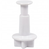 Ausstecher mit Stempelgriff, Stern, D 2,1+2,3+2,6 cm, Weiß, 3 Stk/ 1 Pck