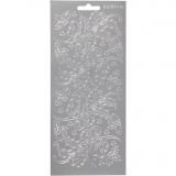 Sticker, Stechpalme/Ilex, Blatt 10x23 cm, Silber, 1 Bl.