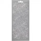 Sticker, Stechpalme/Ilex, Blatt 10x23 cm, Silber, 1 Bl.